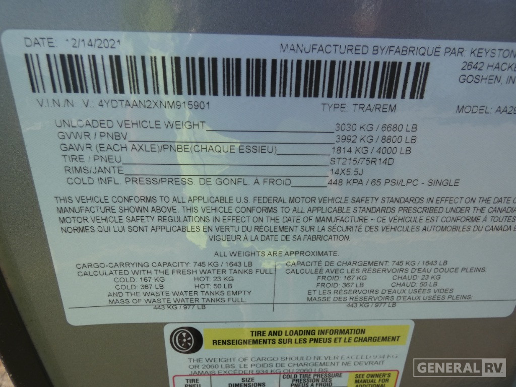 2022 Dutchmen Astoria Travel Trailer 2903BH for Sale