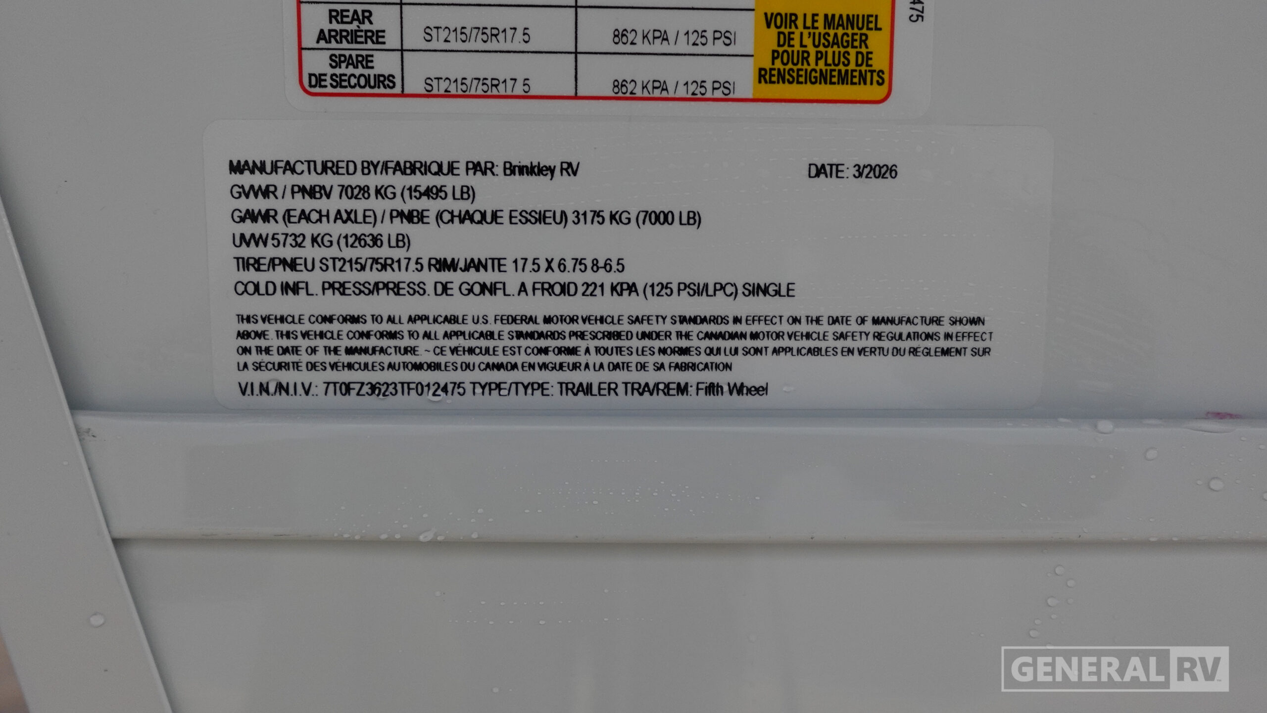 2026 Brinkley RV Model Z 3110 for Sale